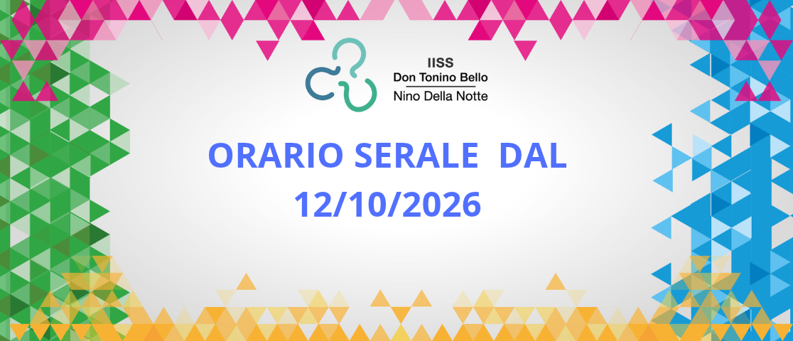 ORARIO SERALE DAL 12/10/2026